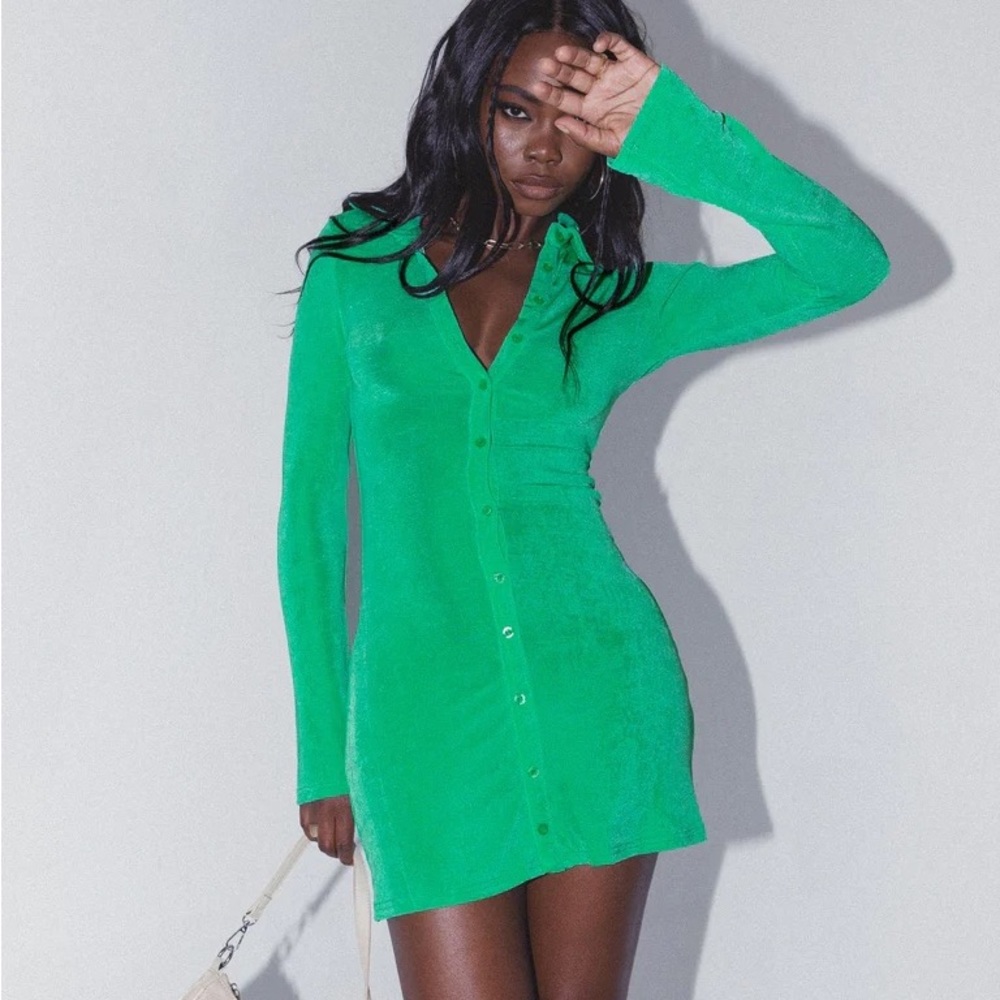 Princess Polly Elanor Mini Dress Green NWT